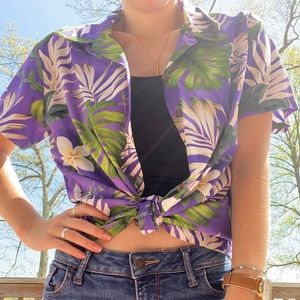 Purple Hawaiian shirt